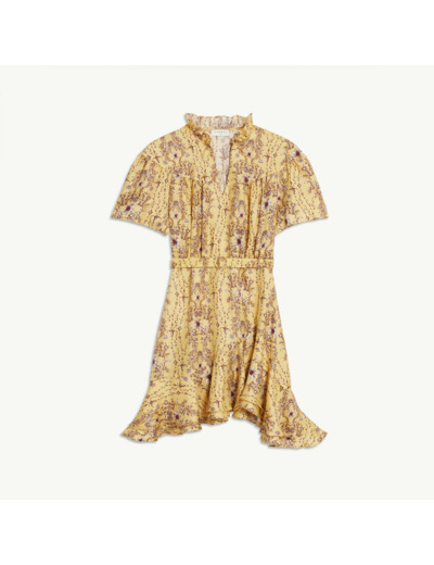 Robe courte imprimée à volants