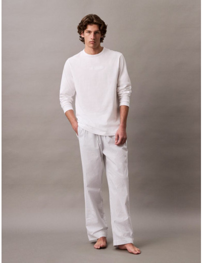 ENSEMBLE DE PYJAMA EN POPLINE DE COTON - T-SHIRT & PANTALONS