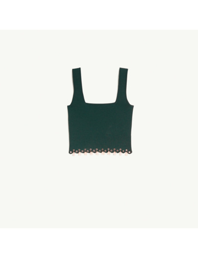Brassière en maille avec pampilles