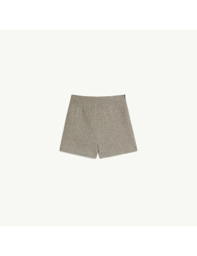 Short au tissage chevrons et sequins