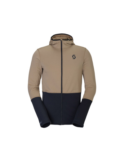 Sweat zippé à capuche Homme DEFINED LIGHT Beige/Noir