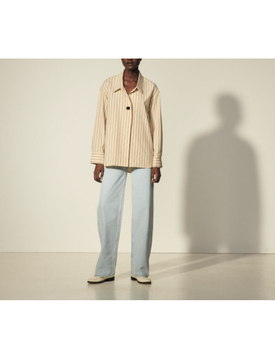 Chemise en coton rayée