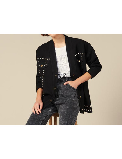 Cardi-coat orné de studs