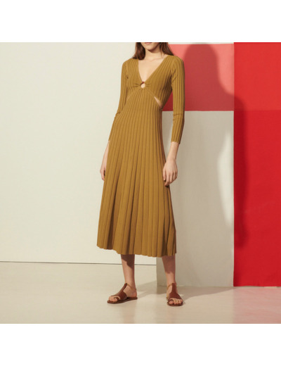 Robe longue en maille