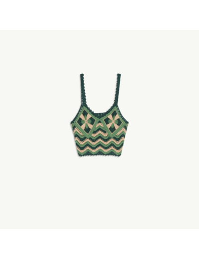Brassière en maille crochet
