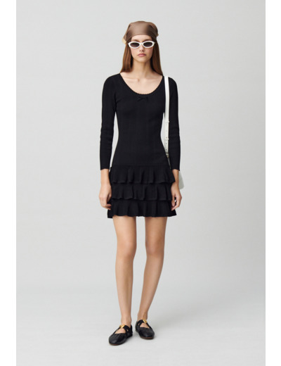 Robe courte maille fine