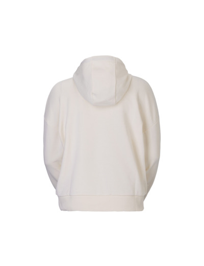 Sweat à capuche Femme ICON Coton Blanc