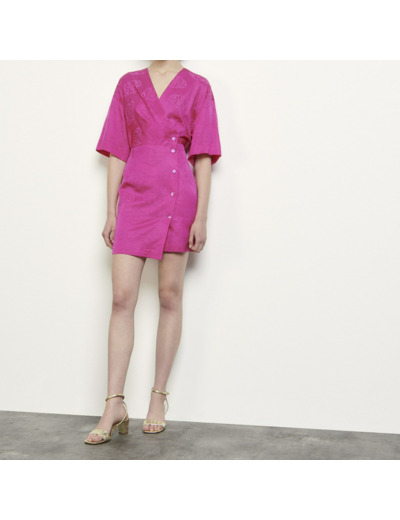 Robe portefeuille en jacquard