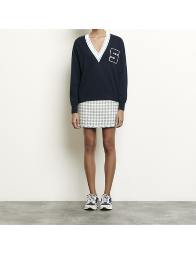 Pull col V avec initiale S
