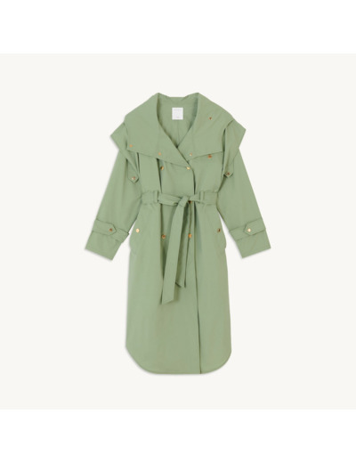 Manteau long à capuche