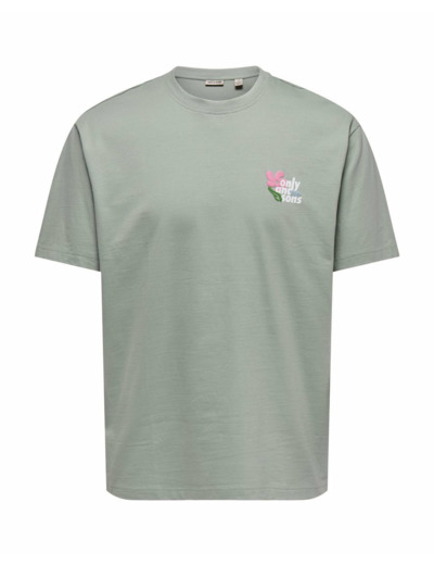 T-shirt Homme ONSFLEURI LIFE FLOWER RLX SS TEE Vert