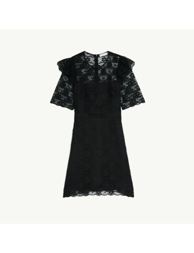 Robe manches courtes en dentelle