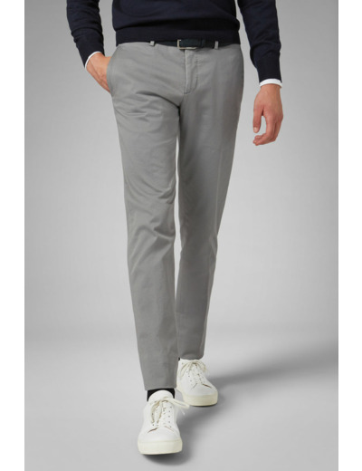 Pantalon En Coton Stretch Coupe Slim