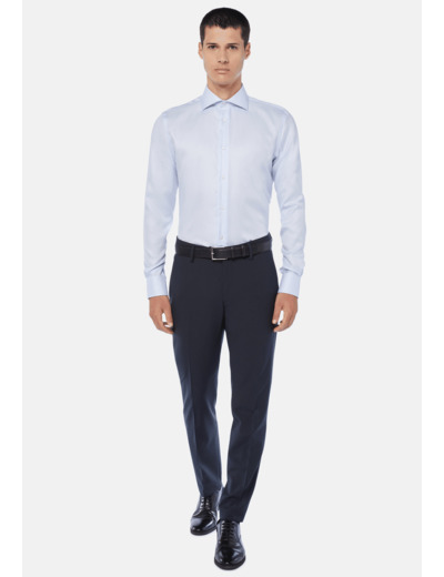 Chemise En Sergé De Coton Bleu Clair Regular Fit