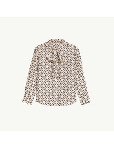Chemise imprimée en twill de soie