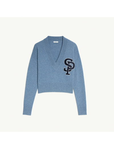 Pull col V en laine