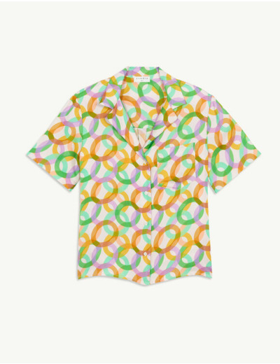 Chemise pyjama imprimée en soie