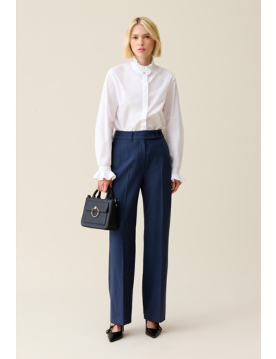 Chemise blanche col volanté