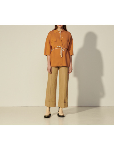 Cardi-coat oversize esprit surchemise