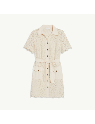 Robe courte en guipure