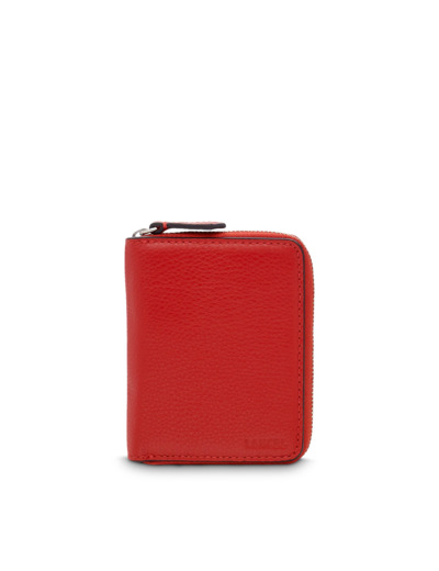 Signature de Lancel - Portefeuille zippé chargeur de téléphone - Rouge Lancel