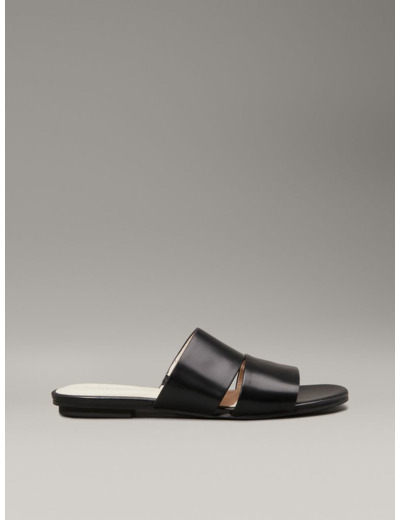 SANDALES EN CUIR AVEC DEUX BRIDES