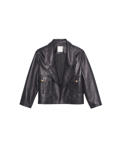 Veste de tailleur courte en cuir