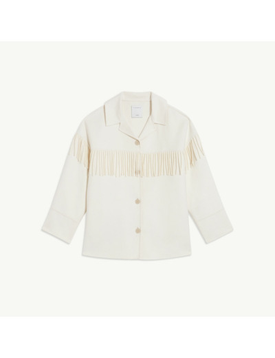 Veste à franges en laine double face