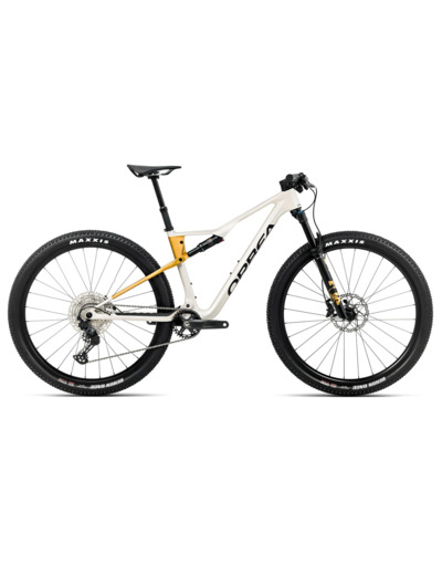 VTT tout suspendu OIZ M30 Blanc Ivoire/Jaune Bourdon