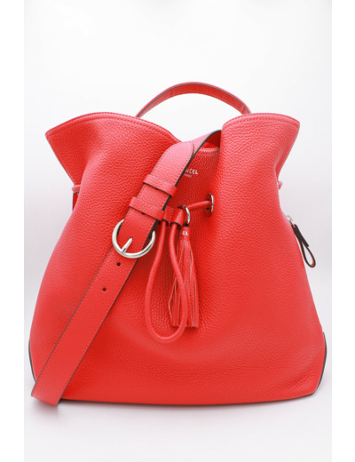 Sacha de Lancel - Sac Seau M - Moyen modèle - Rouge Lancel