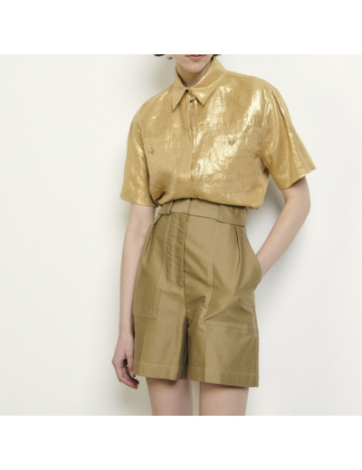 Short en gabardine de coton