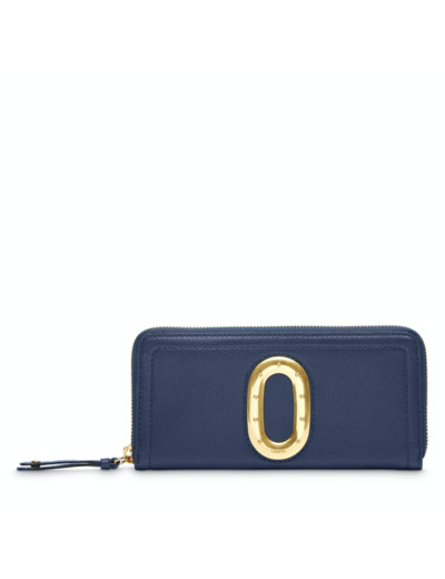 Romane de Lancel - Portefeuille slim zippé - Bleu Petrole