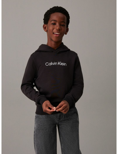 HOODIE EN TERRY AVEC LOGO À COUPE RÉGULIÈRE