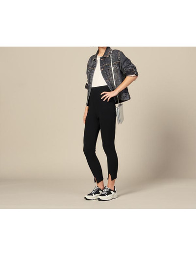 Legging en maille avec petites fentes