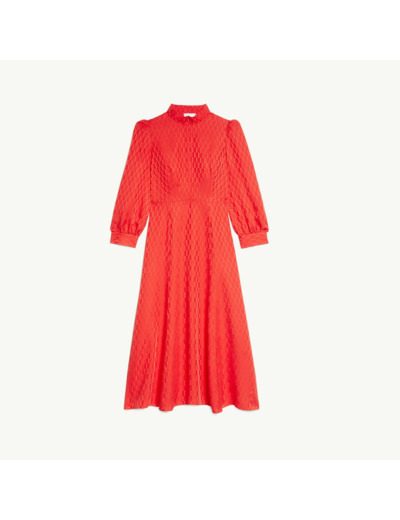 Robe midi en jacquard