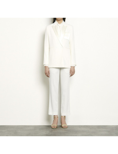 Veste de tailleur bi-matière