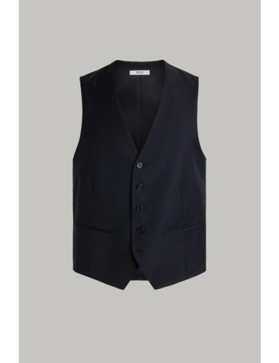 GILET BLEU MARINE UNI EN LAINE