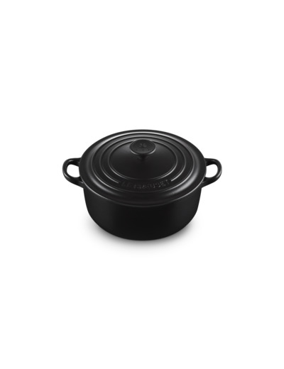 Cocotte ronde 20cm en fonte émaillée noire
