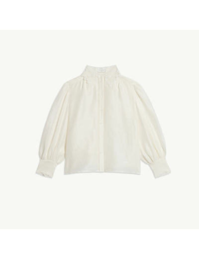 Chemise à col en dentelle
