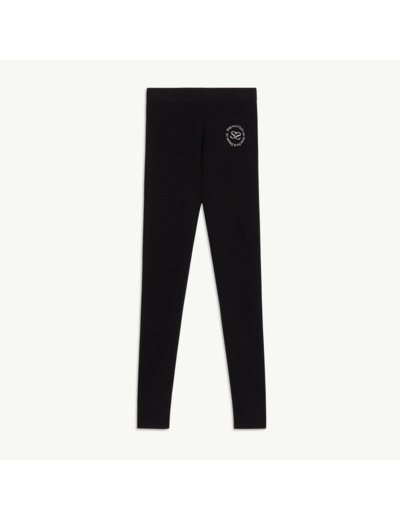 Legging en maille avec broderie