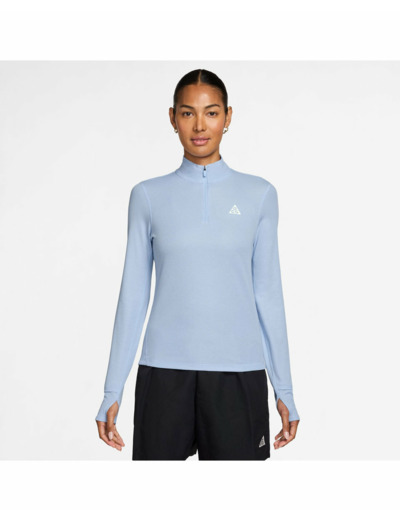 Haut zip Femme W ACG TRAIL DF HZ MIDLAYER Bleu