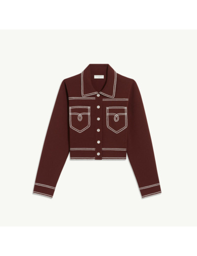 Cardigan à surpiqûres