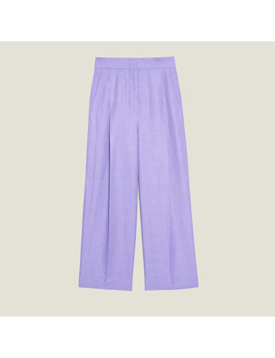 Pantalon large en lin mélangé