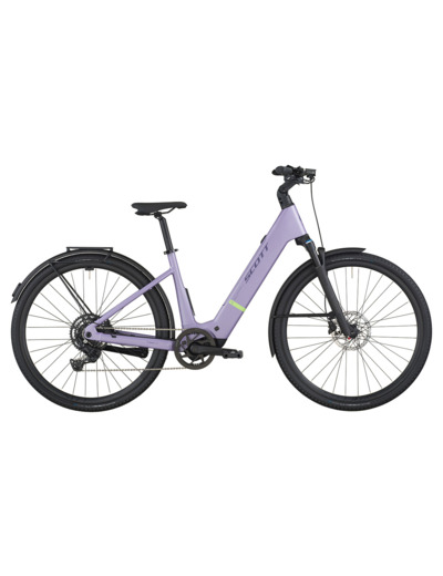 Vélo urbain électrique PASSAGE 20 WAVE Violet Lilas