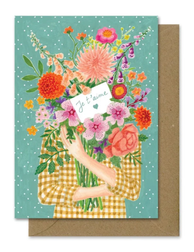 Carte Je t'aime bouquet - Mélanie Voituriez