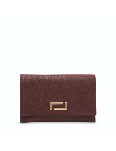 Pia de Lancel - Portefeuille combiné avec porte-cartes zippé amovible - Cassis