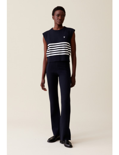 Pantalon maille marine