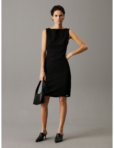 ROBE BODYCON SANS MANCHES EN CRÊPE SCUBA