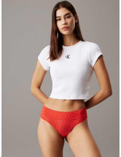 CULOTTE BRÉSILIENNE AVEC DENTELLE LOGO