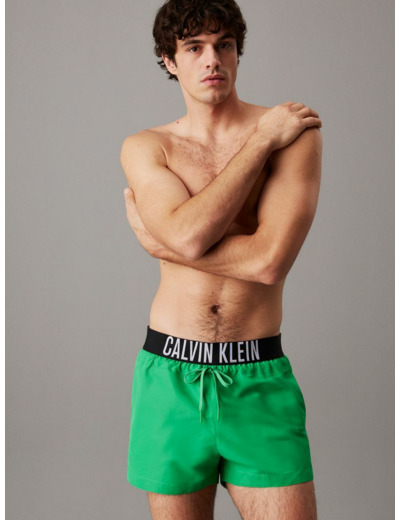 PUISSANCE INTENSE - SHORTS DE BAIN COURTS AVEC CEINTURE LOGO